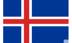 Drapeau Islande (5x3.3cm) - Autocollant(sticker)
